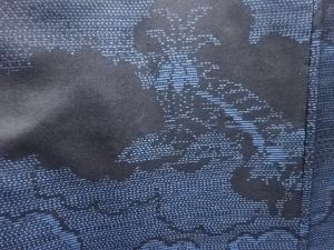 アンティーク　雲模様織り出し本場泥大島紬着物